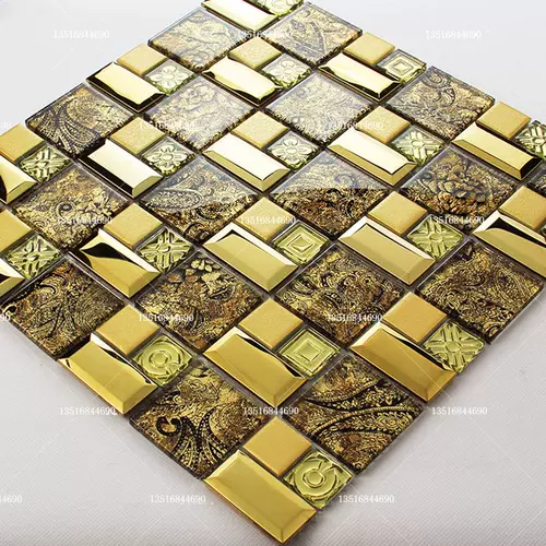 Высоко -элитное хрустальное стеклянное мозаичное зеркальное зеркало из нержавеющей стали