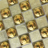 Круглая трехмерная металлическая стеклянная мозаика из нержавеющей стали, в 3d формате, зеркальный эффект