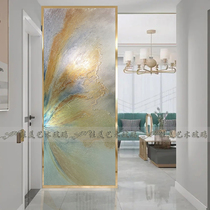 Art Glass Screen Partition Modern Light Lavish Toilet Dry Wet Zone Xuan Guan Shoe Cabinet Bifacial Steel Chemical Deep Engraving Light Transmission