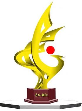 不锈钢雕塑定制镜面拉丝金属铁圆环月亮大型建筑广场水景标志摆件