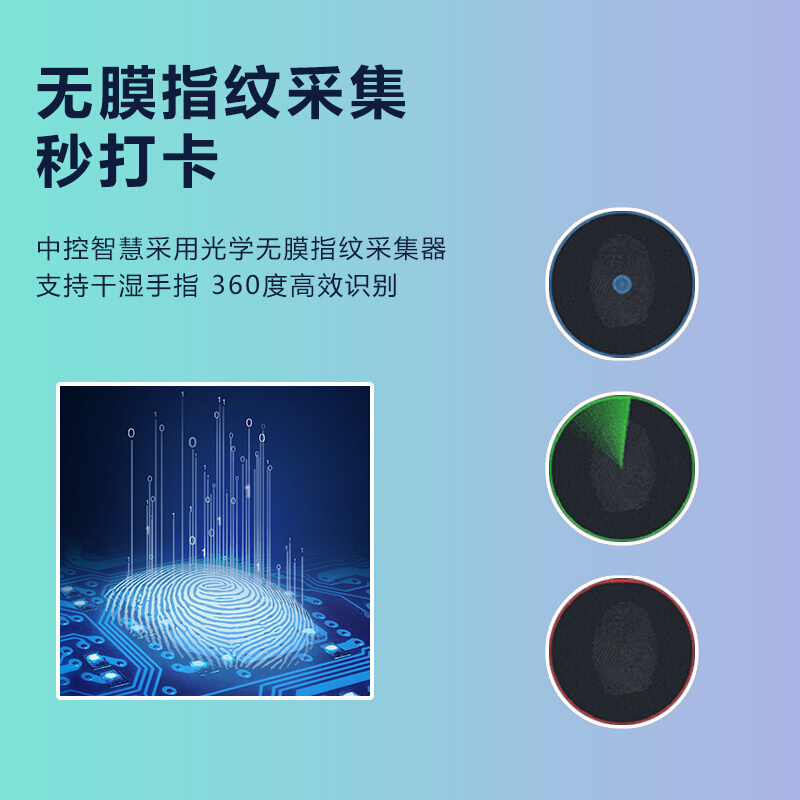 ZKTeco熵基科技F7plus指纹考勤门禁一体机智能打卡机考勤机门禁系 - 图1