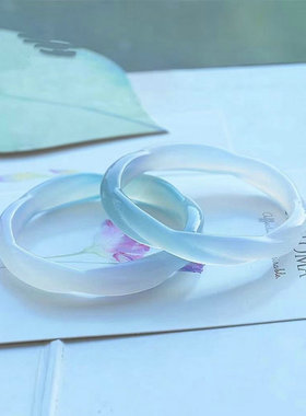 女款绿玉髓麻花款手镯