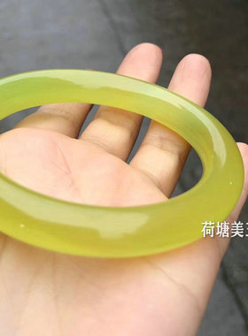 巴西原色水晶开运招财圆条手镯