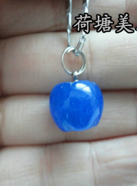 天然平安果玉吊坠送项链