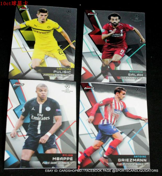 足球球星卡 2018-19 topps finest 欧冠梅西 C罗 内马尔 拉什福德 - 图1