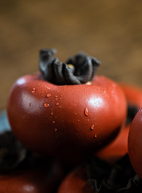 宜兴原矿紫砂柿子茶宠摆件精品可