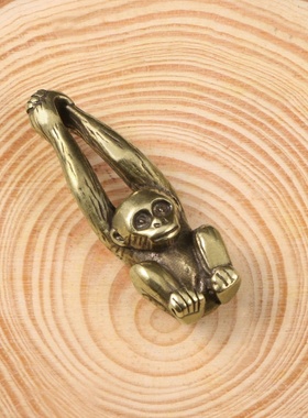 复古创意古铜黄铜十二生肖猴子钥