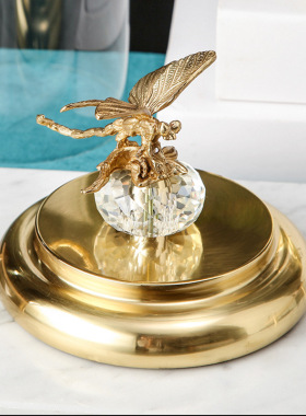 北欧轻奢玻璃罩动物摆件样板间酒店客厅创意酒柜玄关桌面装饰送礼