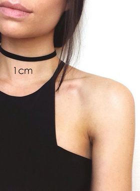 包邮韩国简约颈链欧美黑色丝绒