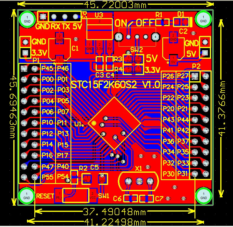 STC15F2K60S2核心板小系统板 51单片机 STC开发板 YS-60-图0