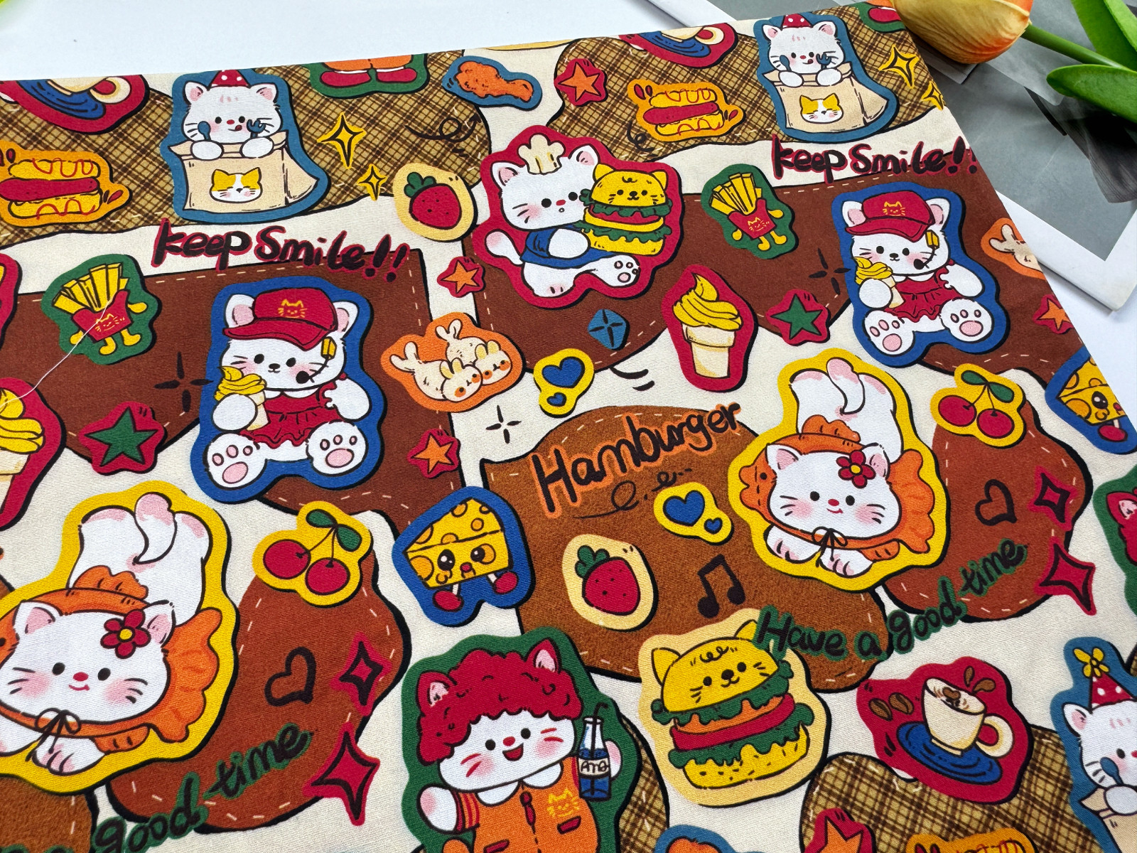 版权花色全棉8安帆布和府绸汉堡包猫咪肠圈外套桌布包包背带裤,淘宝优惠券,粉丝福利购,淘宝优惠卷