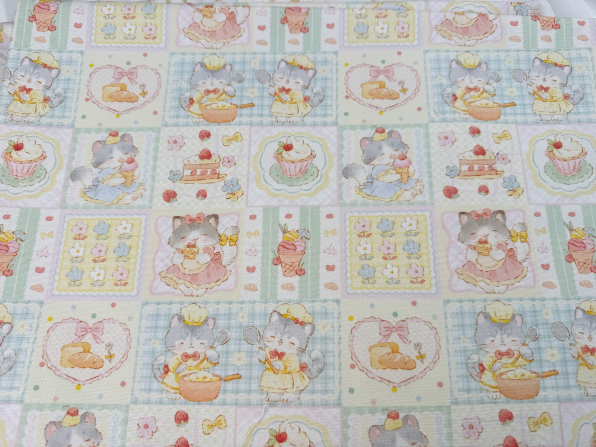 设计师款全棉8安帆布高密拼布兔子洗澡猫咪包包外套桌布手工数码,淘宝优惠券,粉丝福利购,淘宝优惠卷