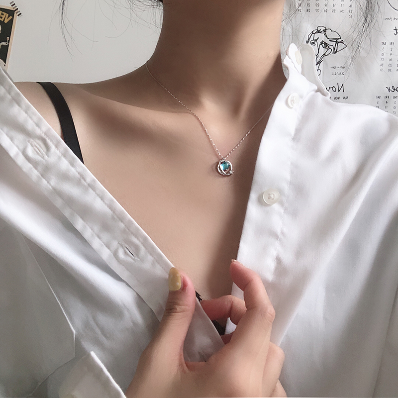 梦幻星球项链女纯银潮网红韩版简约个姓气质小众设计吊坠锁骨链 梦幻星球项链女纯银潮网红韩版简约个姓气质小众设计吊坠锁骨链