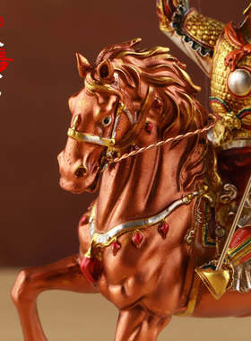 格萨尔王佛像彩绘家用供奉护法佛像藏传密宗家用车载平安摆件