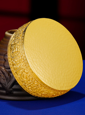 曼扎盘S990纯银镀金迷你纯手工曼扎特小号曼茶罗8cm