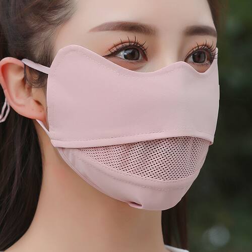 透气防晒口罩女夏季大脸护眼角户外开车防晒专用冰丝遮阳防紫外线 - 图2