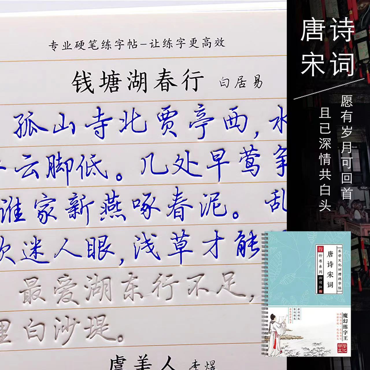 【15天练好字】成人行书儿童凹槽字帖中华好字成书法临摹文具速成-图0