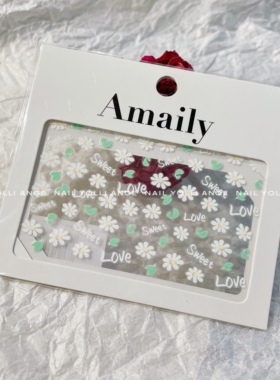 日本进口Amaily美甲超薄人气贴纸 春夏花朵/水果/贝壳指甲饰品