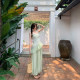 Sage chiffon top ແລະຊຸດດອກໄມ້