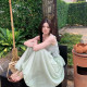 Sage chiffon top ແລະຊຸດດອກໄມ້