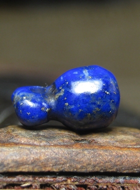 老青金石璎珞珠6.5×10.5mm