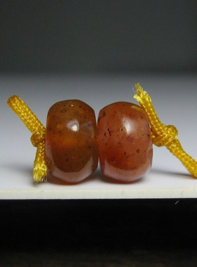 千年高古老红玛瑙珠8.5×5.5mm