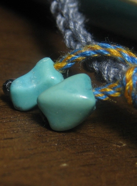 老青金石雕刻方板手链护身符