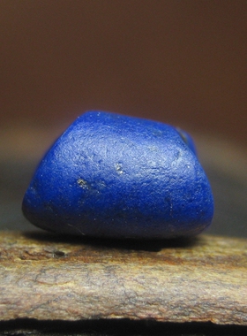 千年老青金石扁珠大孔压痕漂亮