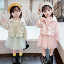 Girls small scents windy dress 2023 new winter dress foreign air children princess dress little girl long sleeve baby dress