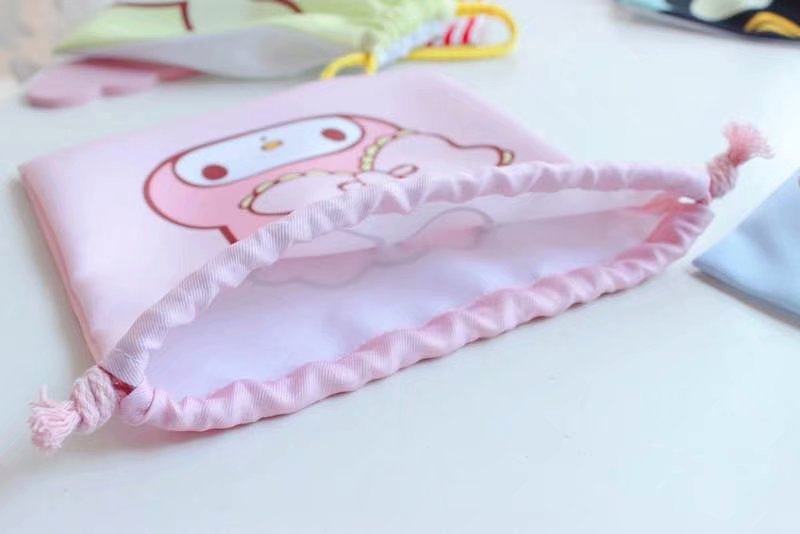 卡通美乐蒂小白狗KT束口袋抽绳袋零钱包小布袋卫生棉包收纳袋,淘宝优惠券,粉丝福利购,淘宝优惠卷