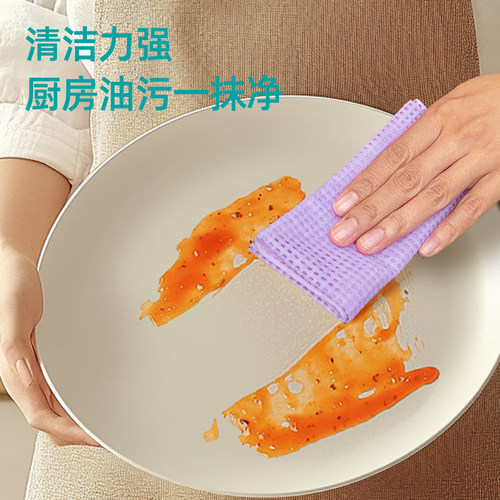 厨房抹布干湿两用不掉毛加厚耐洗家务清洁纸一次性周抛懒人洗碗巾 - 图0