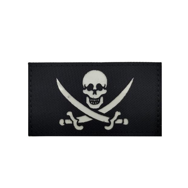 反光美国海豹臂章NAVY SEALS PATCH海盗骷髅Jolly Rogers夜光徽章 - 图2