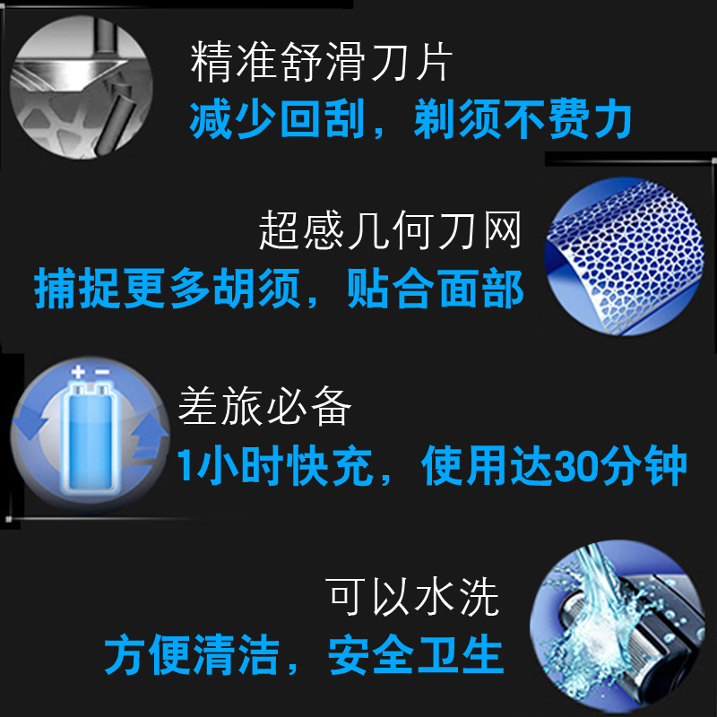 190S 復式胡須刃 1 德國博朗剃須刃電動充電式刮胡刃 全身水洗往 190S 復式胡須刃 1 德國博朗剃須刃電動充電式刮胡刃 全身水洗往
