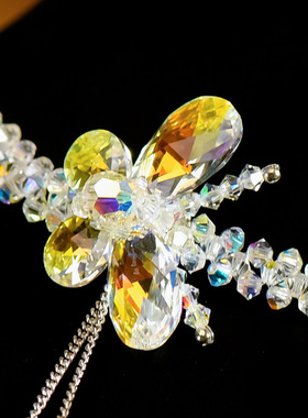 蝴蝶流苏水滴颈链颈链