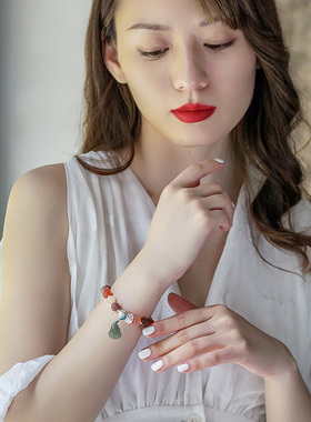 一苇以航天然盐源水晶女浪漫手串