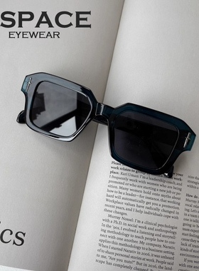 mspace2025新款欧美复古方框太阳镜女墨镜男街拍INS高级感铆钉潮