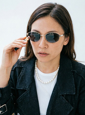 mspace2025夏金属复古半框个性太阳镜男墨镜女遮阳UV400时尚走秀