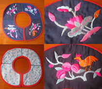 Fleur et fleur doiseaux de fleur motif de fleur brodés brodés broderies entourant la buse du cou 1 pièce 80 broderie ethnique de Jiangxi broderie à armure ancienne 240303