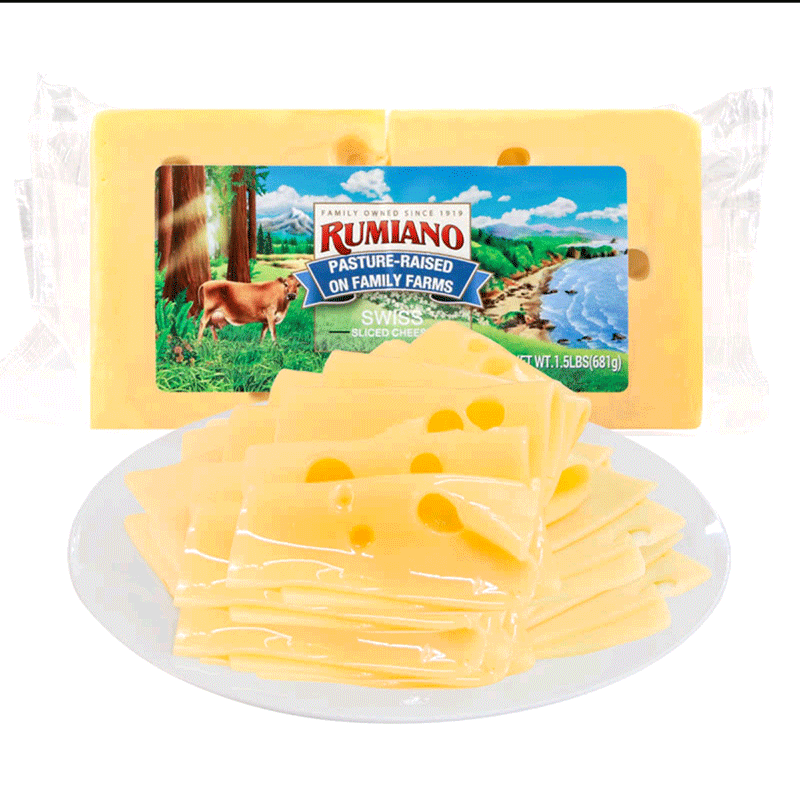 宁波山姆代购 瑞士奶酪片681g进口原装奶酪片 京东冷链