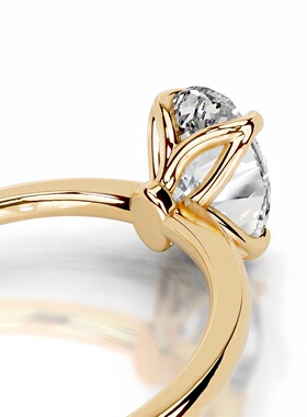 轻奢ins郁金香托2克拉鸽子蛋婚戒跨境S925纯银镀18k金莫桑石戒指