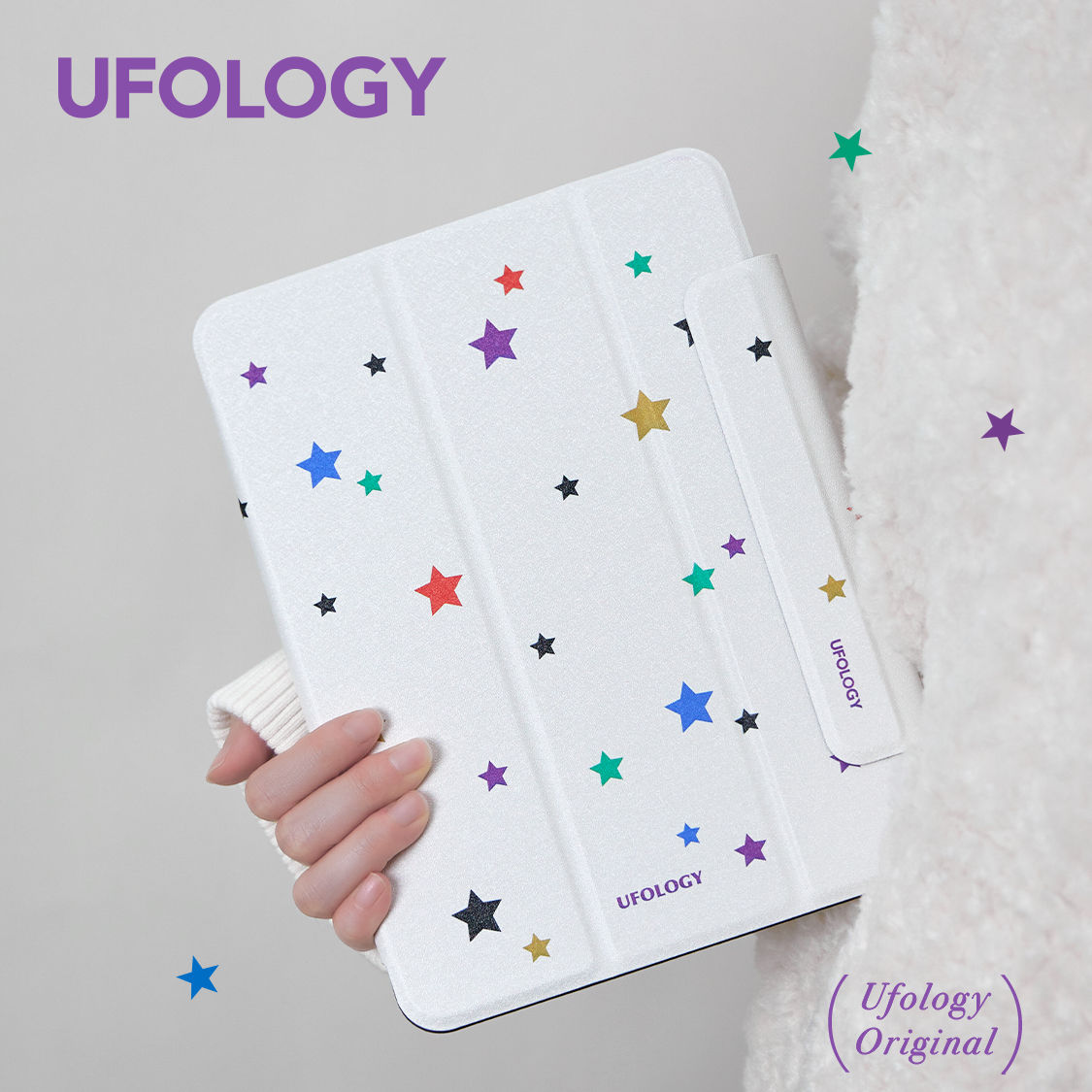 Ufology原创ipadair4/5保护套2020壳2021双面磁吸平板壳mini6星星 - 图1