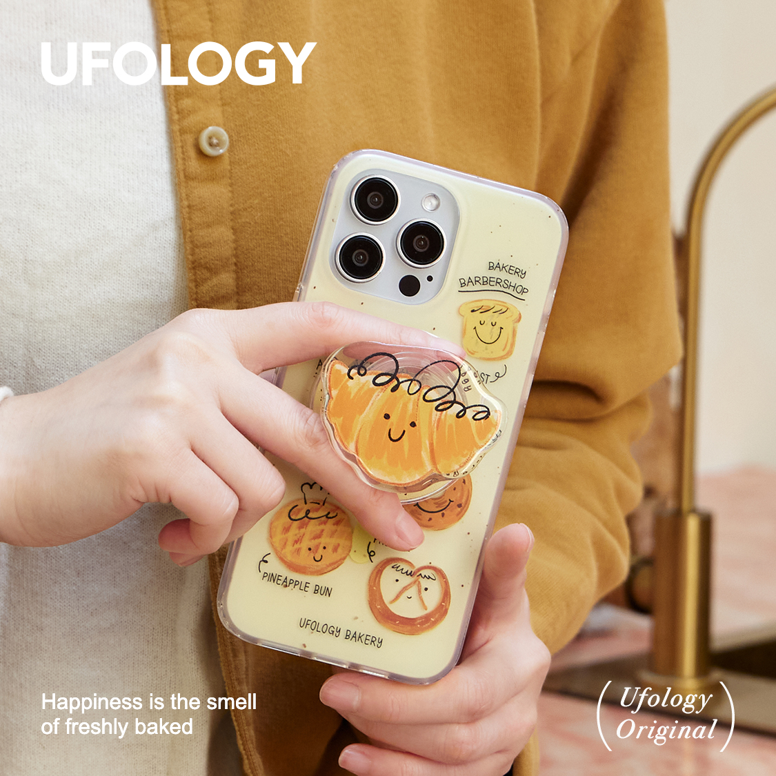 Ufology原创磁吸适用iPhone15promax手机壳14pro苹果13面包全包新款手绘高级支架双层imd全包支架可爱新款 - 图1