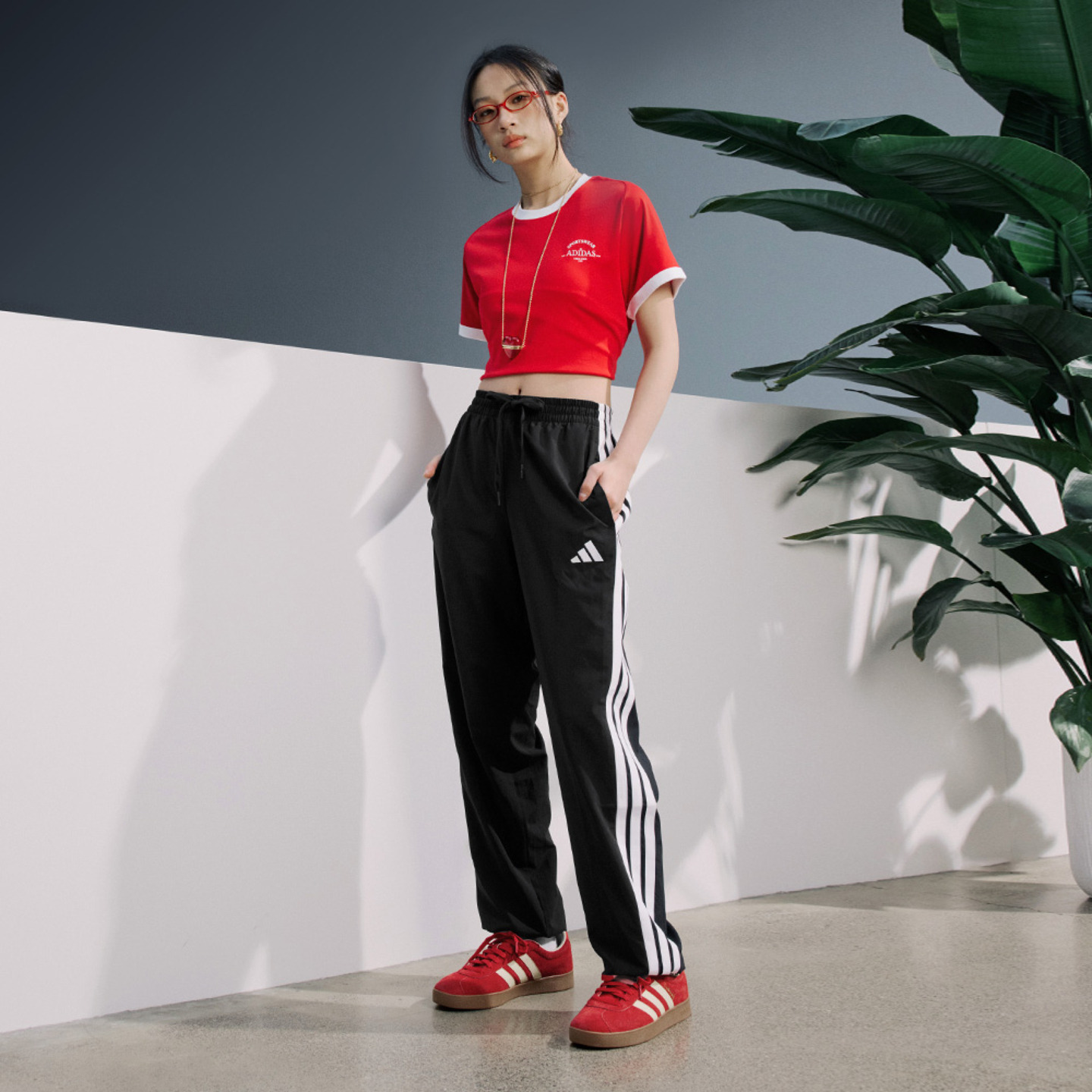 凉爽情侣款束脚运动裤男女春夏新款adidas阿迪达斯官方轻运动