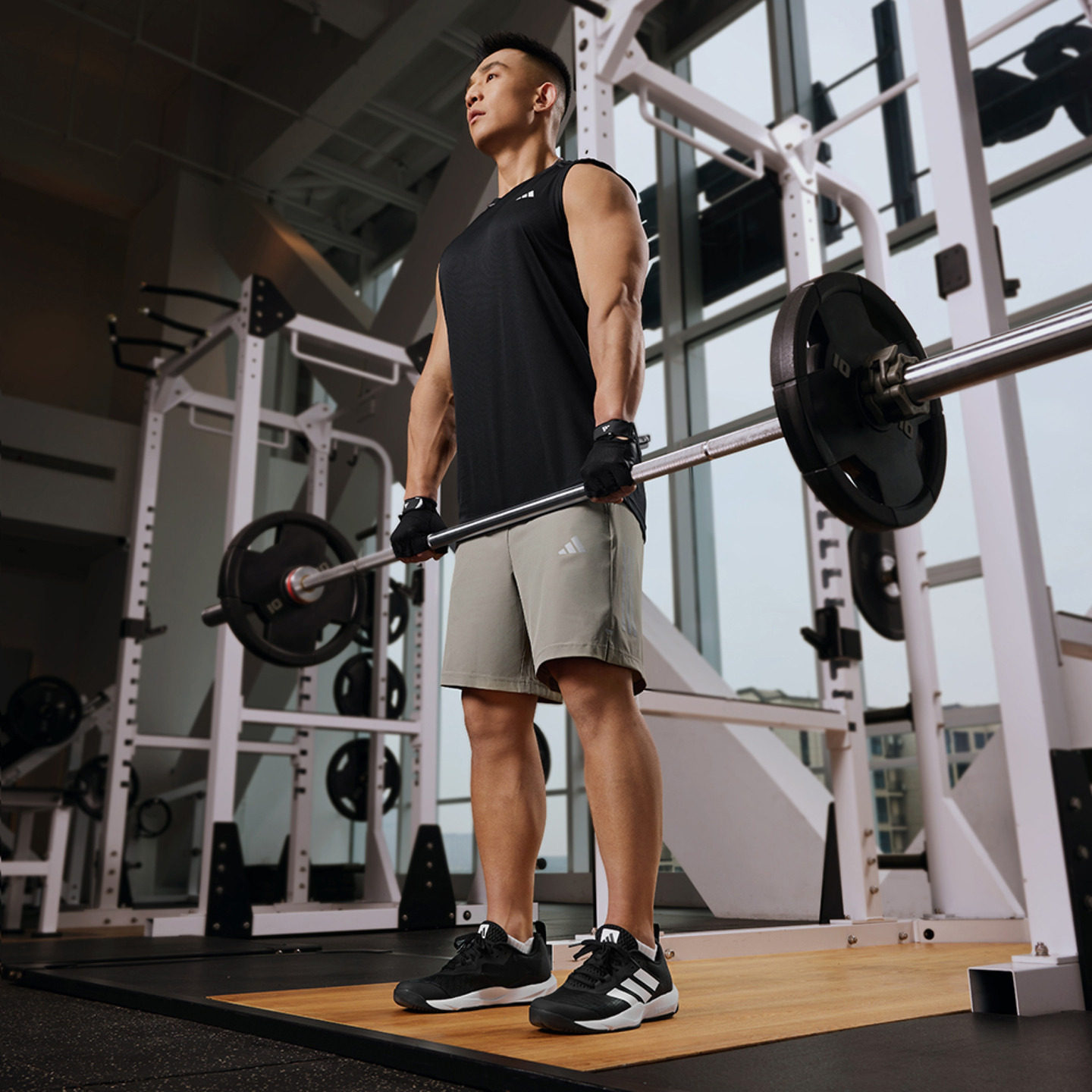 速干舒适三条纹运动健身背心男装夏季adidas阿迪达斯官方GM2130