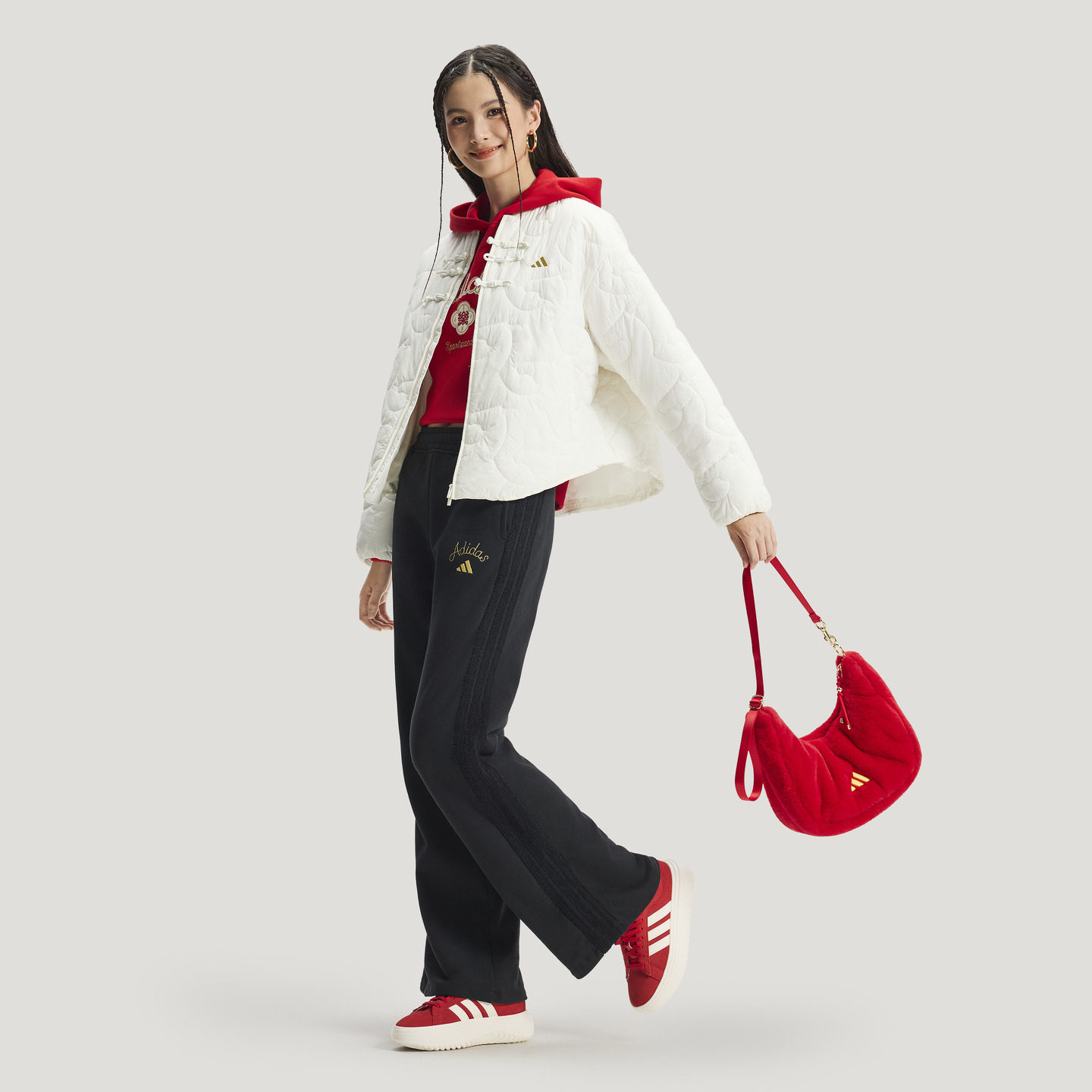 GRAND COURT PLATFORM新年款厚底运动休闲板鞋女adidas阿迪达斯,淘宝优惠券,粉丝福利购,淘宝优惠卷