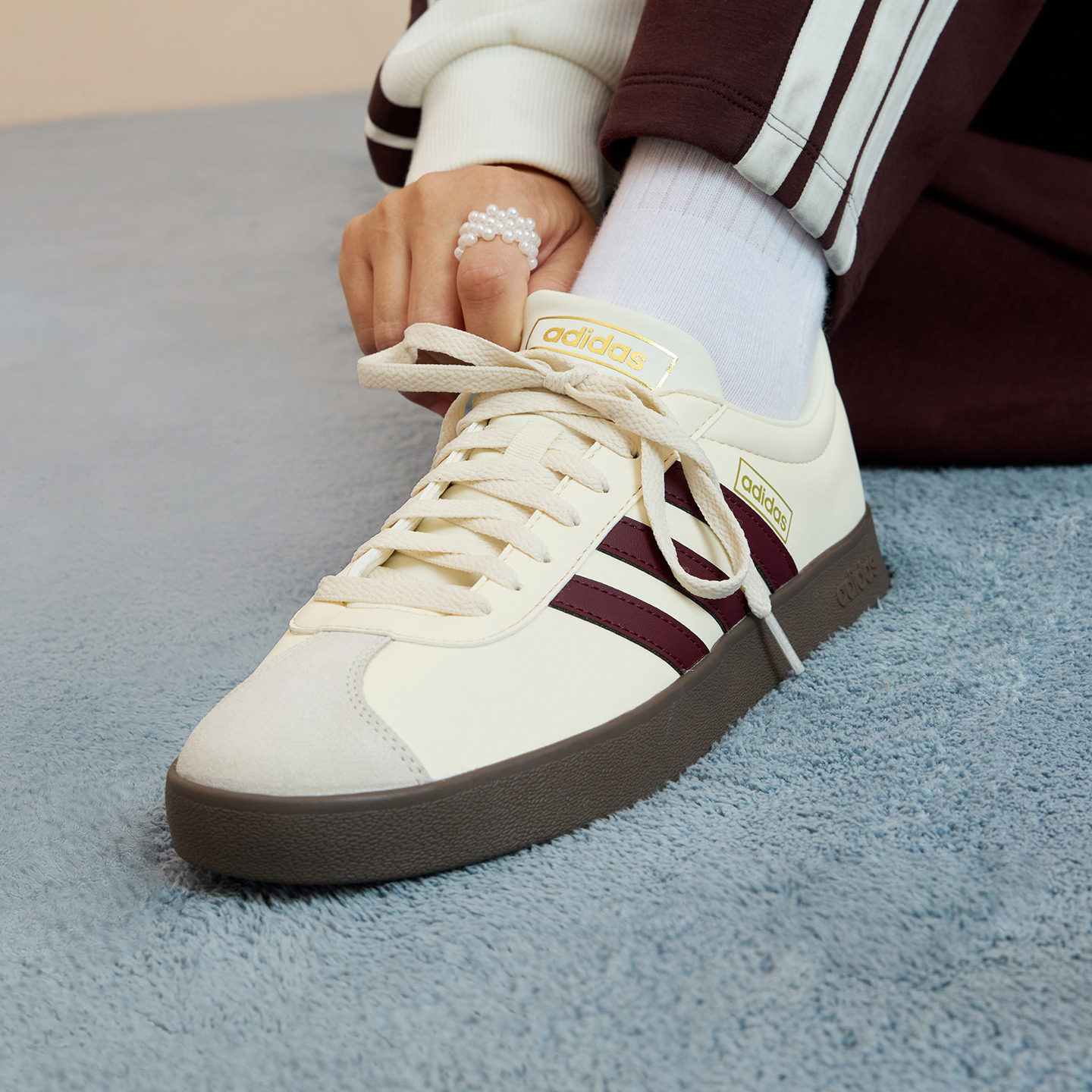 T头鞋 VL COURT复古休闲板鞋德训鞋男女adidas阿迪达斯官方轻运动,淘宝优惠券,粉丝福利购,淘宝优惠卷