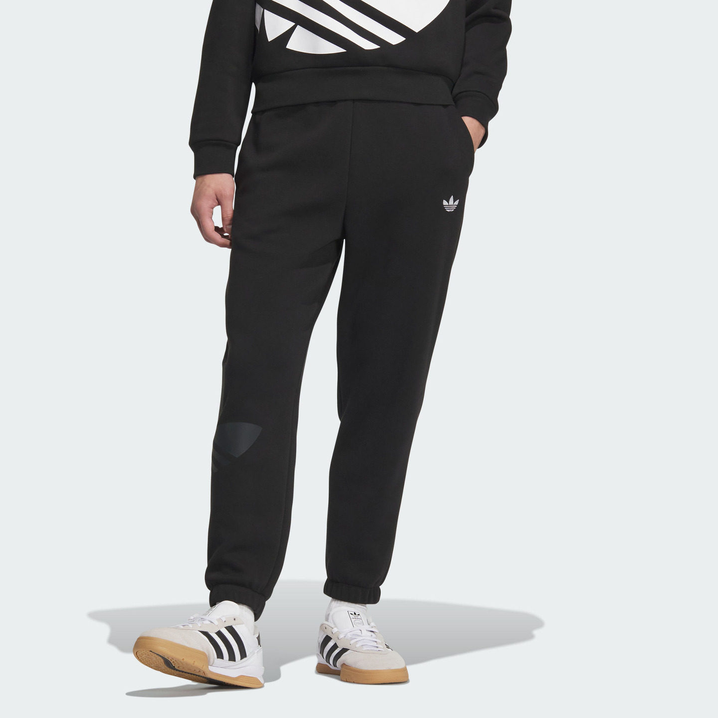 情侣宽松舒适抓绒束脚运动裤男女秋季adidas阿迪达斯三叶草JL8388,淘宝优惠券,粉丝福利购,淘宝优惠卷