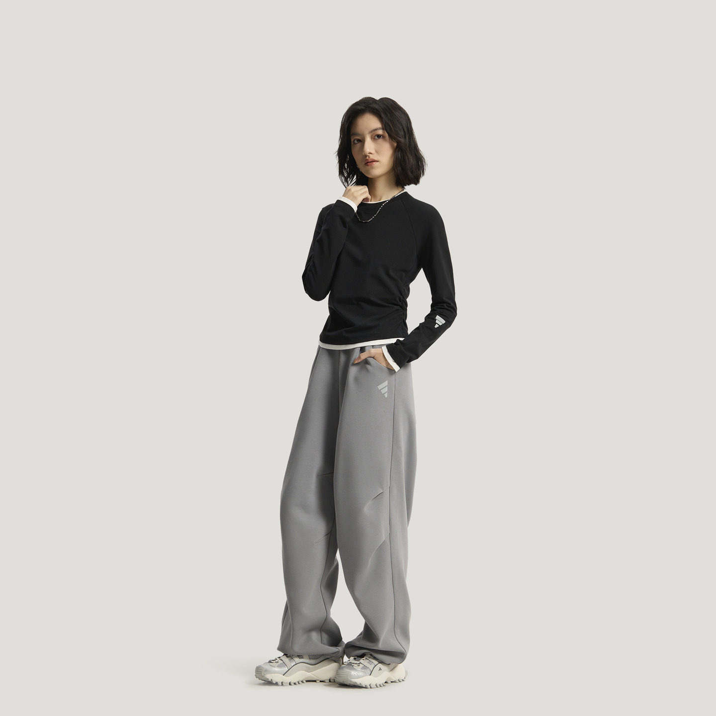 FOS系列时尚舒适休闲长袖T恤女装新款adidas阿迪达斯官方轻运动,淘宝优惠券,粉丝福利购,淘宝优惠卷