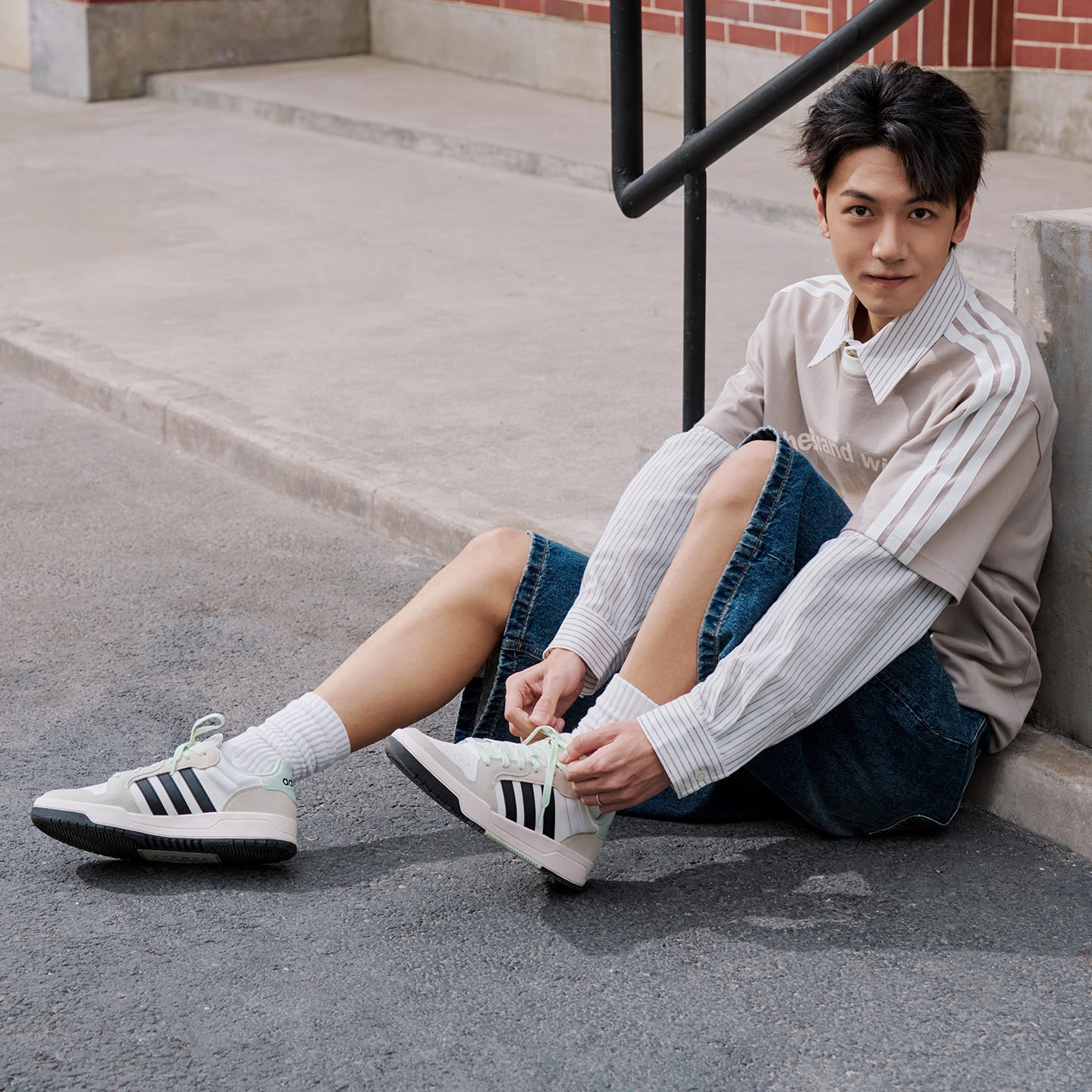 ENTRAP美式校园风运动鞋少年感复古篮球风板鞋男女adidas阿迪达斯