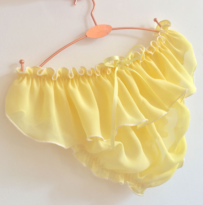 K019 雪纺纱可爱女士三角半包臀内裤男款男士内裤蝴蝶结荷叶边,淘宝优惠券,粉丝福利购,淘宝优惠卷